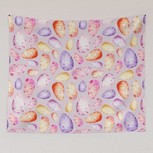 Item preview, Easter eggs, dinosaurs eggs. Watercolor pattern on light purple designed and sold by AnjeseAnna.