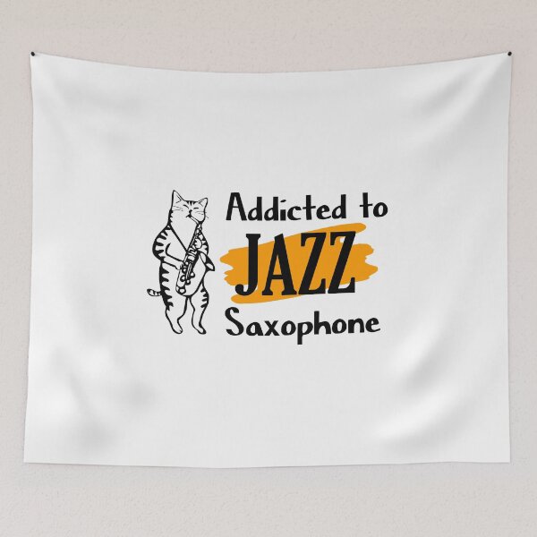 Item preview, Addicted jazz cat sexophone  designed and sold by vidyaroul.