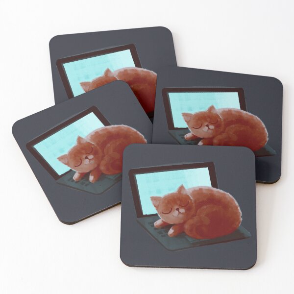 Item preview, Little Ginger Cat Sleeping On A Laptop designed and sold by stilo29.