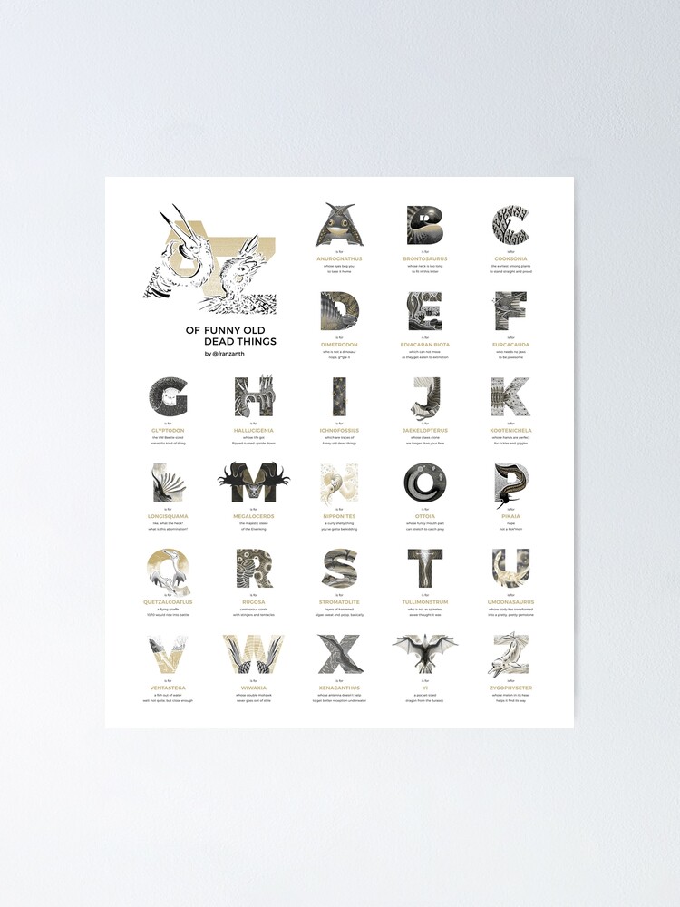 Alternate view of A-Z of Funny Old Dead Things Poster