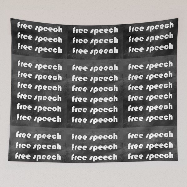 Item preview, Free speech typography in black designed and sold by StudioArtNew.