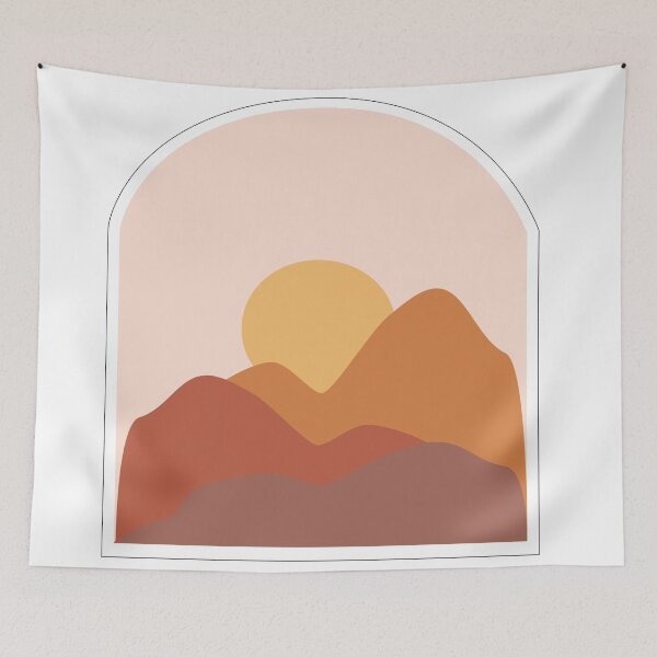 Item preview, warm  boho landscape designed and sold by Northendesigns.