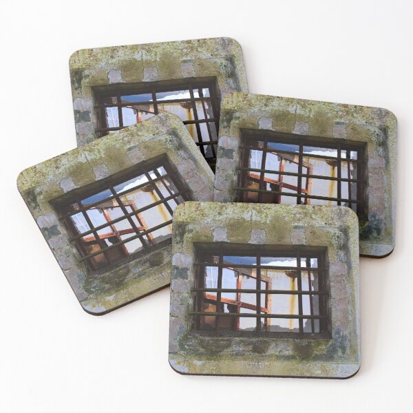 Item preview, old window with rusty bars on old wall designed and sold by Mahirov Shop.