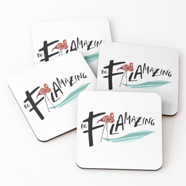 Item preview, Be Flamazing - Fun positive quote for flamingo lovers - Caroline Laursen Original designed and sold by Caroline Laursen.
