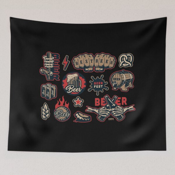Item preview, Cerveza pegatinas designed and sold by William Wilde.