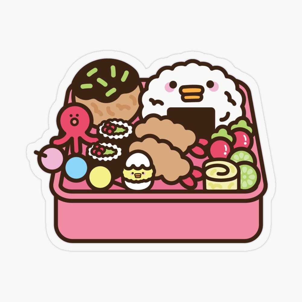 Kawaii Bento Box Sticker for Sale by OtakuAtWork