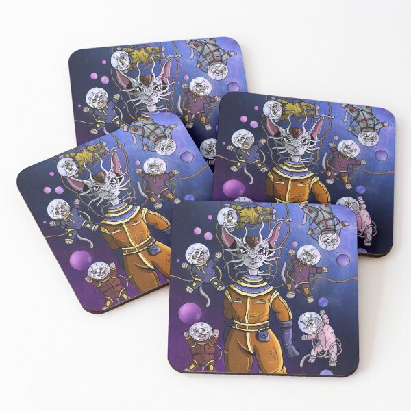 Item preview, Cartoon cosmic characters, cat cosmonaut. designed and sold by LaraCoolart.