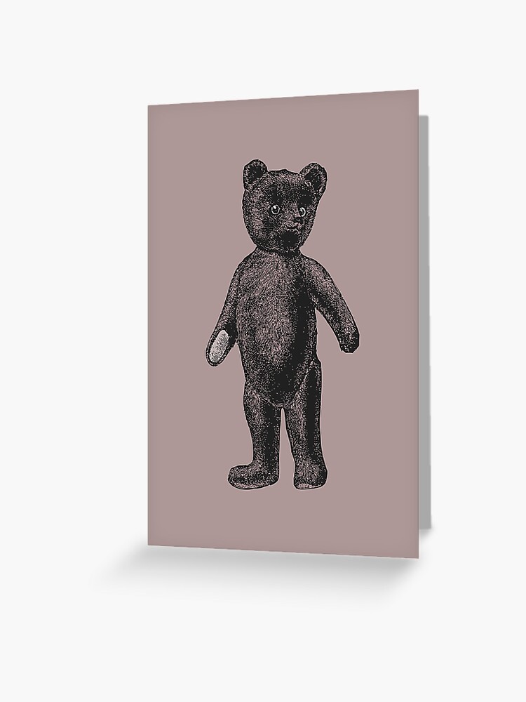 Cute greeting vintage teddy bear illustration Art Board Print for Sale by  knappidesign