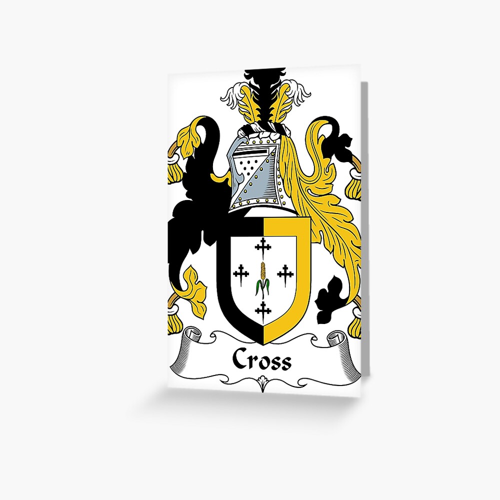 "Cross Coat of Arms / Cross Family Crest" Greeting Card for Sale by ScotlandForever Redbubble