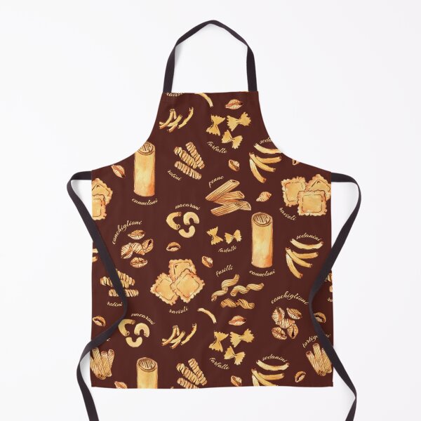 Item preview, Types of Pasta on brown watercolor pattern designed and sold by AnjeseAnna.