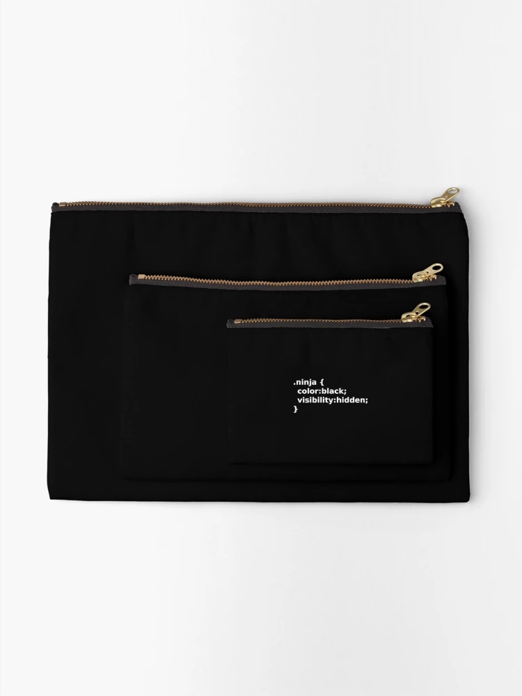 Thumbnail 2 of 4, Zipper Pouch, Ninja Coder - Programmer Coding designed and sold by PrintPress.