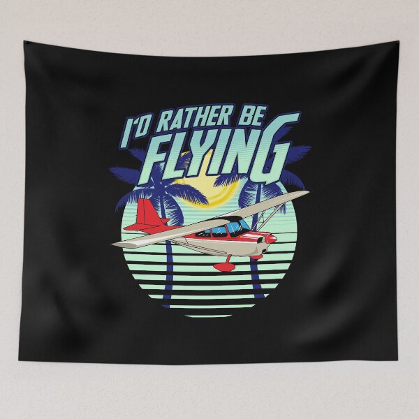 Item preview, Vintage I'd Rather Be Flying Retro Airplane Pilot designed and sold by perfectpresents.