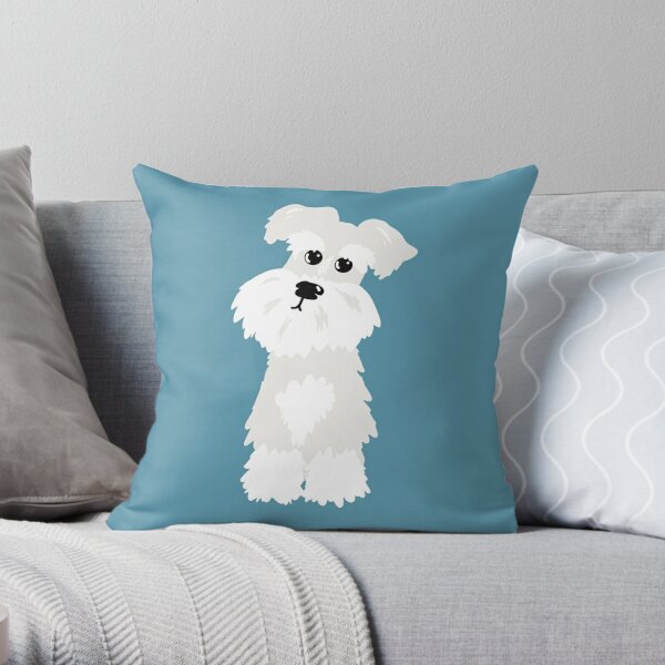 Throw Pillows By Marley Ungaro Giant Schnauzer White