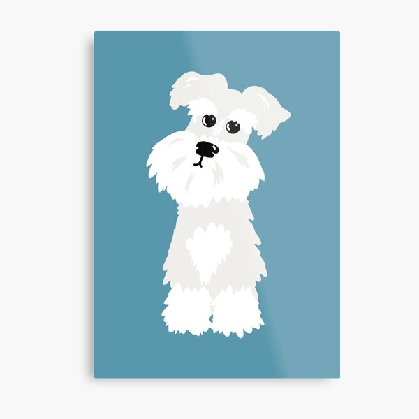 Laminas Metalicas Schnauzer Miniatura Blanco Redbubble