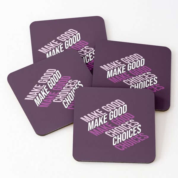 Item preview, Stylized text with the phrase "make good decisions" in English designed and sold by JohannaWallace.