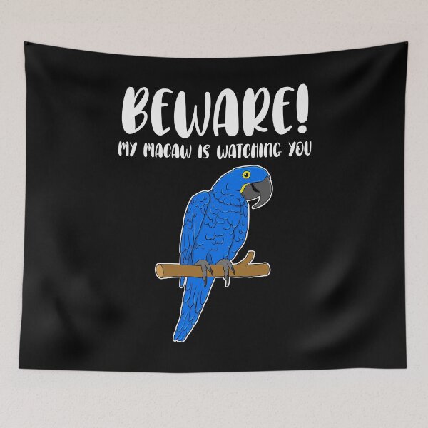 Item preview, Funny Beware Hyacinth Macaw Parrot Lover graphic designed and sold by jakehughes2015.