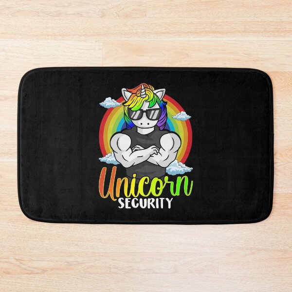 Item preview, Cute Unicorn Security Confident Rainbow Unicorn designed and sold by perfectpresents.