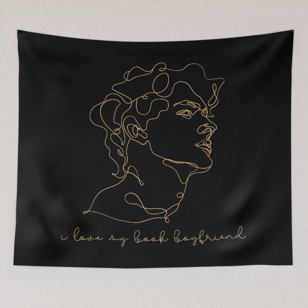 Item preview, Monoline Beautiful Man Face I Love My Book Boyfriend designed and sold by Nathalie Aynié.