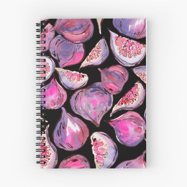 Item preview, Figs on black watercolor pattern designed and sold by AnjeseAnna.