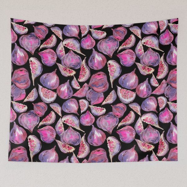 Item preview, Figs on black watercolor pattern designed and sold by AnjeseAnna.