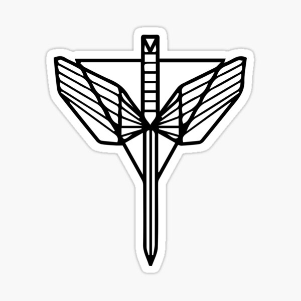 El símbolo del escudo (negro) - Wynonna Earp Pegatina