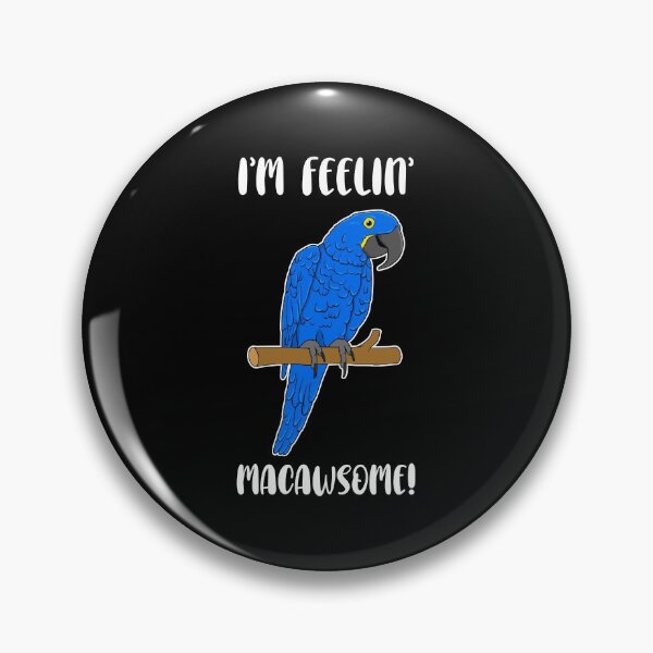 Item preview, Funny Parrot Lover Hyacinth Macaw Pun Macawsome print designed and sold by jakehughes2015.