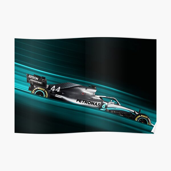 F1 Lewis Hamilton Mercedes 44 Poster