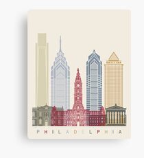 Philadelphia skyline poster Canvas Print