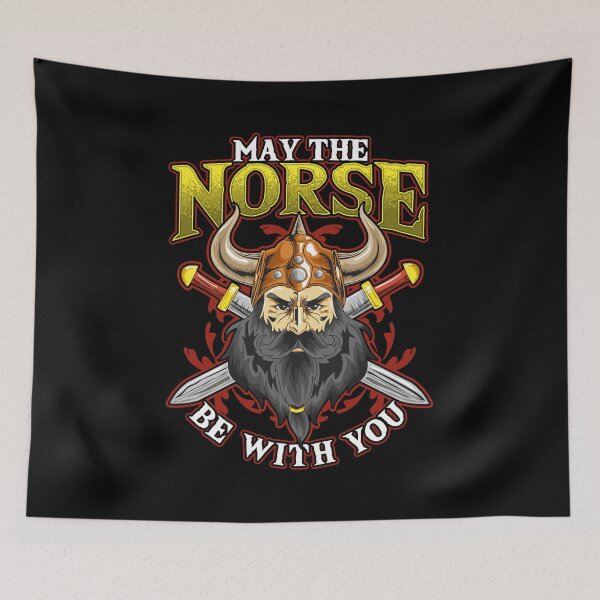 Item preview, Funny May The Norse Be With You Viking Warrior Pun designed and sold by perfectpresents.