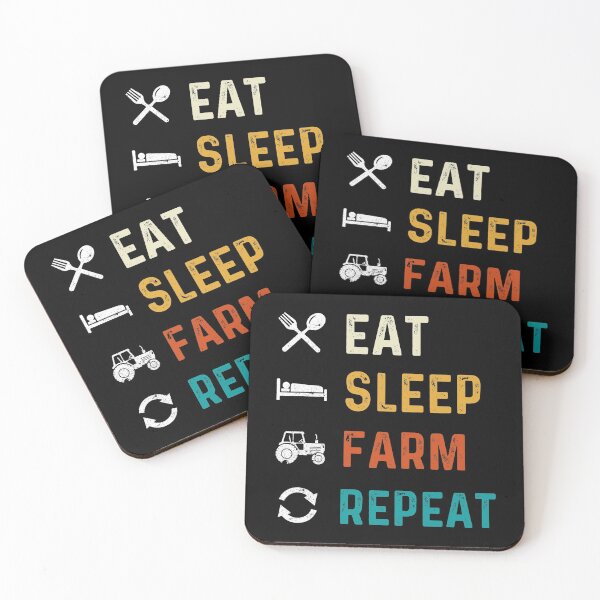 Item preview, Funny Eat Sleep Farm Repeat Farmer Life Pun designed and sold by perfectpresents.
