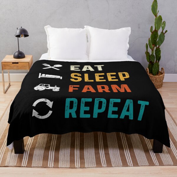 Item preview, Funny Eat Sleep Farm Repeat Farmer Life Pun designed and sold by perfectpresents.