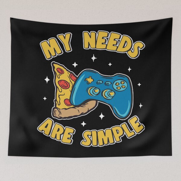 Item preview, My Needs Are Simple Funny Gaming Pizza Gamer Gift designed and sold by Stronzi.