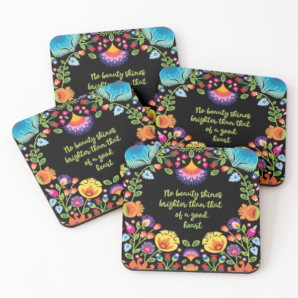 Item preview, Beautiful folk with inspiration in a heart on black background designed and sold by FK-UK.