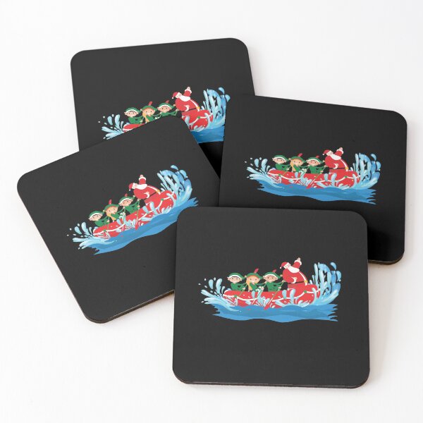 Item preview, Christmas Santa And Elves White Water Rafting designed and sold by Ginger217.