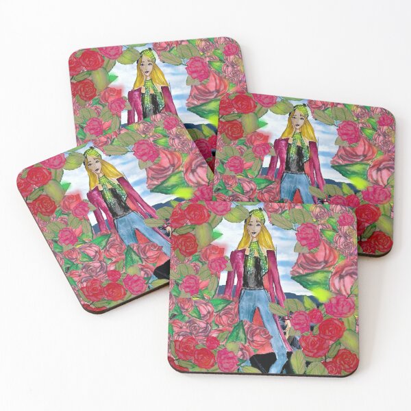 Item preview, BLONDIE FASHIONISTA WITH ROSES  designed and sold by IvanaKada.