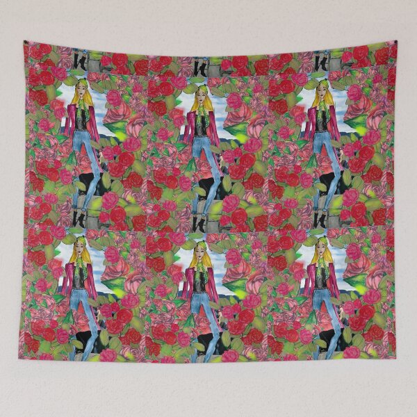 Item preview, BLONDIE FASHIONISTA WITH ROSES  designed and sold by IvanaKada.
