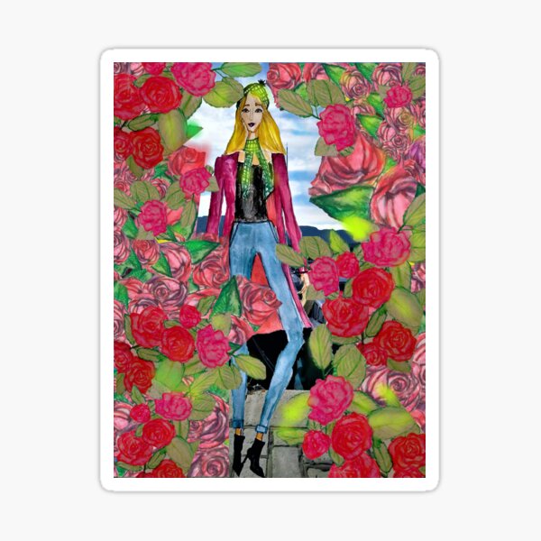 Item preview, BLONDIE FASHIONISTA WITH ROSES  designed and sold by IvanaKada.