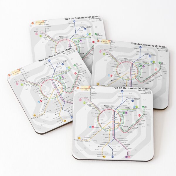 Item preview, Madrid Commuter Train Map designed and sold by Sergio's Maps and Graphics.