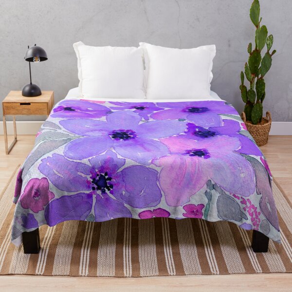 Item preview, Vibrant Purple and Bubblegum Pink Floral Mix designed and sold by DaisyGirlDesign.