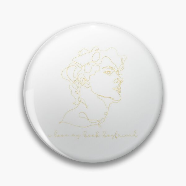 Item preview, Monoline Beautiful Man Face I Love My Book Boyfriend designed and sold by Nathalie Aynié.