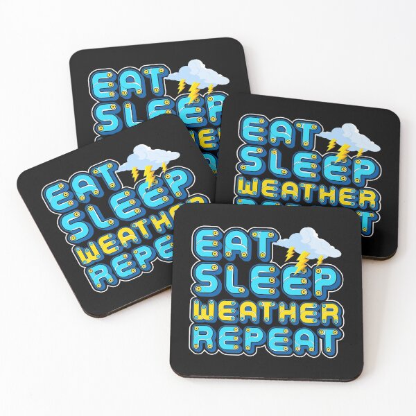 Item preview, Cute & Funny Eat Sleep Weather Repeat Meteorology designed and sold by perfectpresents.