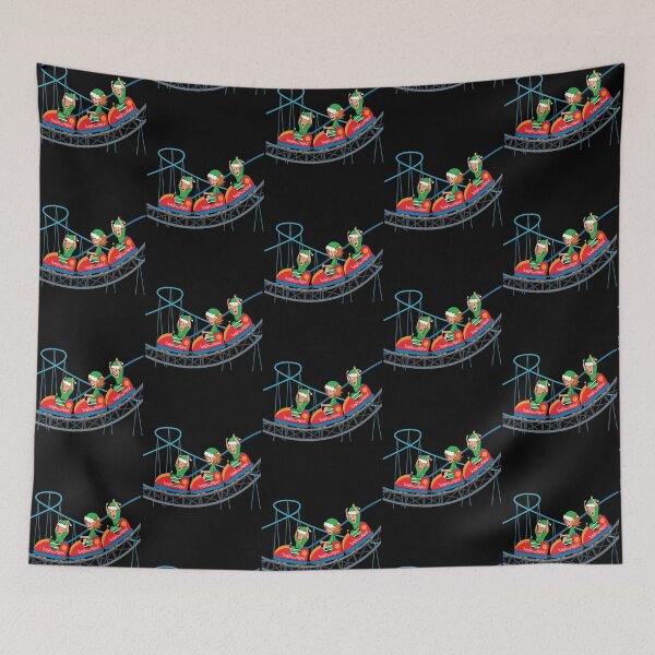 Item preview, Christmas Santa Elves Riding Amusement Park Roller Coaster designed and sold by Ginger217.