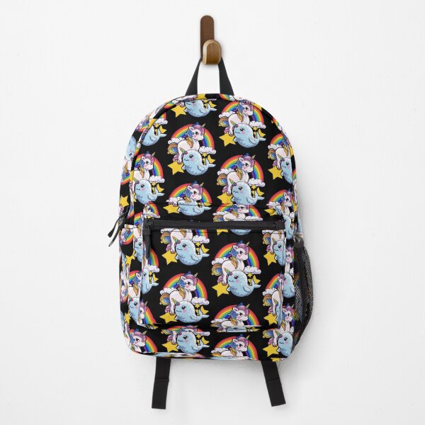 Vista previa del artículo con la obra «Lindo narval con cuernos y amigos animales unicornio», diseñado y vendido por perfectpresents.
