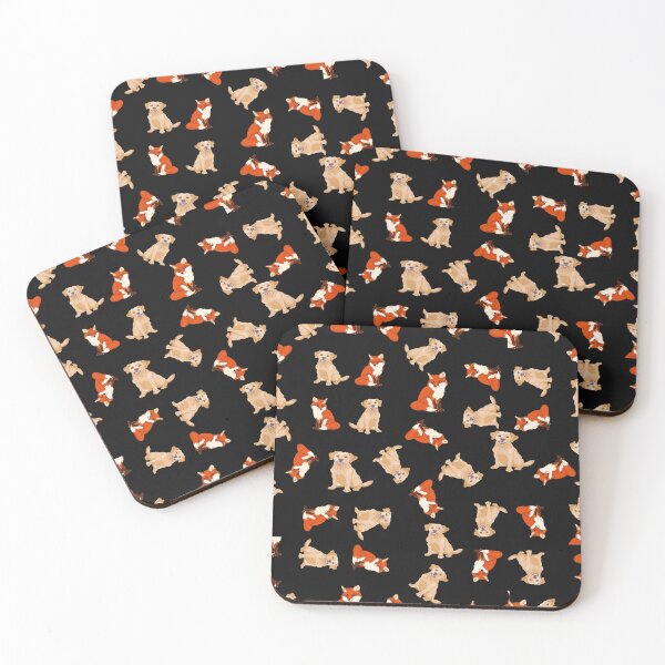 Item preview, Yellow Labrador Retriever And Red Fox Pattern designed and sold by virillanissa.