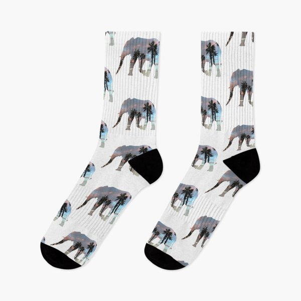 Item preview, Elephant with palm trees designed and sold by Emma Kunz.