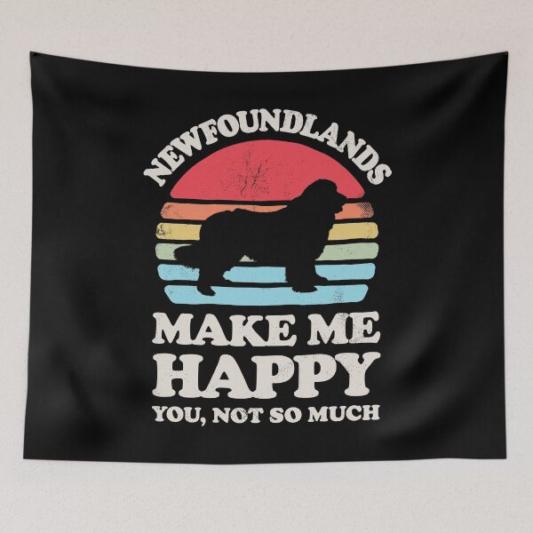 Item preview, Newfoundlands Make Me Happy Sunset Retro Shirt for Men Women Boys Girls Kids Dog Lover Gifts designed and sold by LiqueGifts.