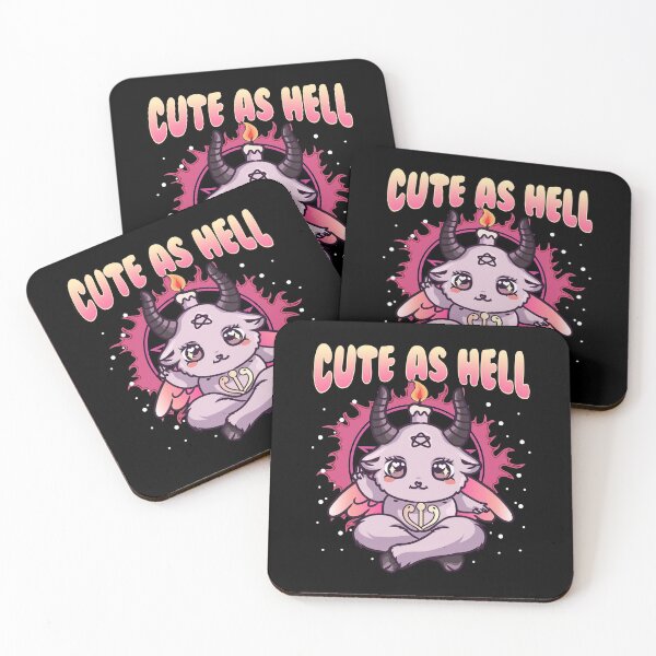 Item preview, Kawaii Baphomet Cute As Hell Satanic Goat Pun designed and sold by perfectpresents.
