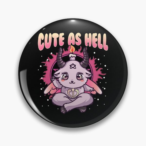Item preview, Kawaii Baphomet Cute As Hell Satanic Goat Pun designed and sold by perfectpresents.