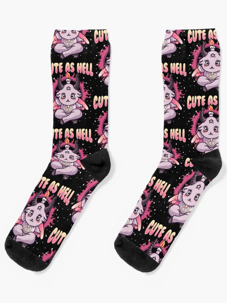 Cute Baphomet Goat Crew Socks