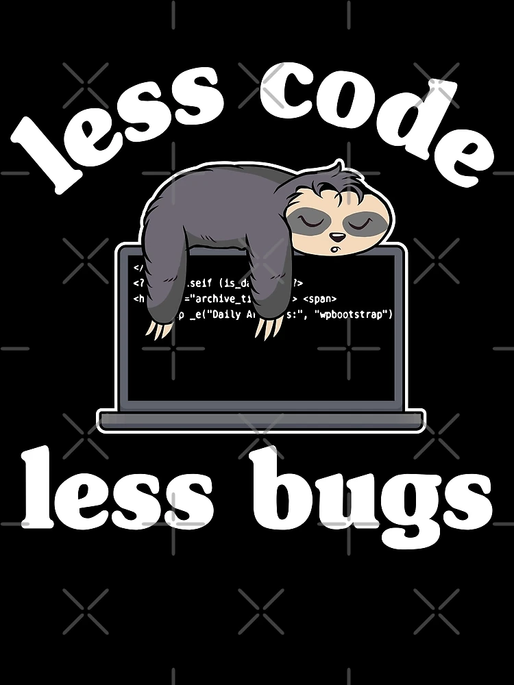 Thumbnail 3 of 3, Scarf, Less Code Less Bugs Funny Sloth Programmer Gift designed and sold by Stronzi.
